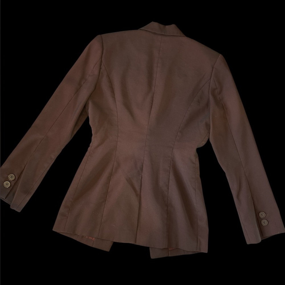 Express Red Black Single Button Blazer Jacket Str… - image 2